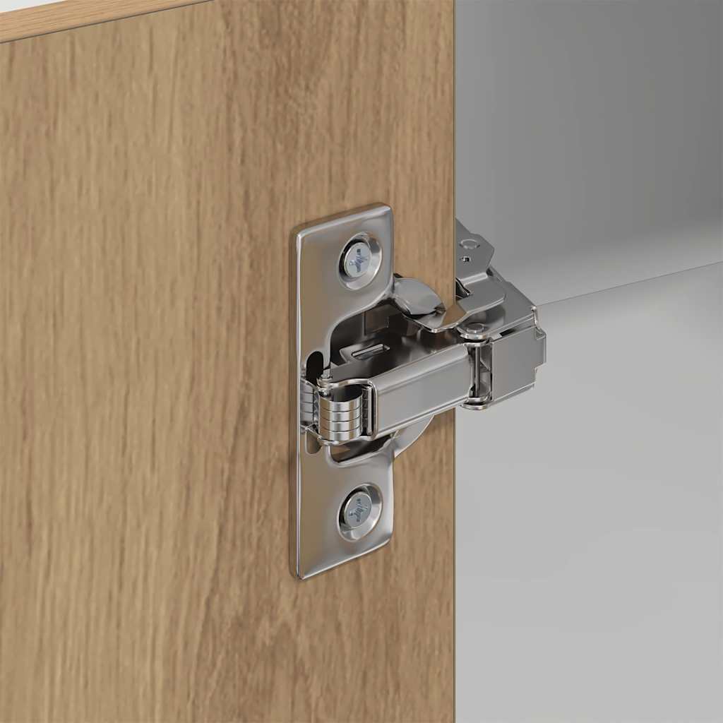 Hanging Cabinet Riga Artisan Oak and White 57 x 57 x 100 cm